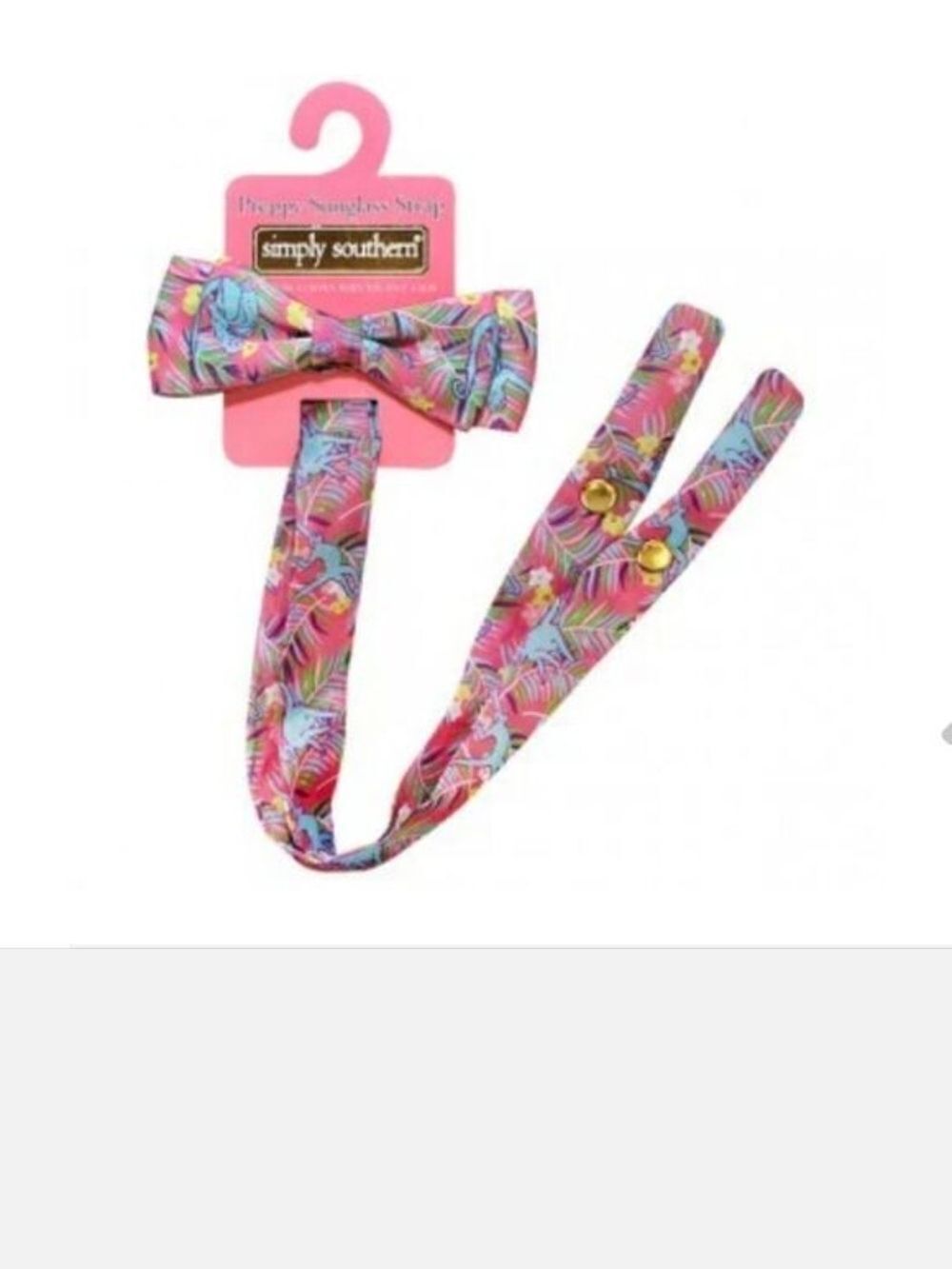 Simply Southern Pink Tropical Bow Tie & Suspenders Set